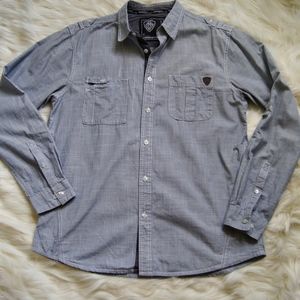 Dissident Men's Button-Up Long Sleeve Shirt Size L